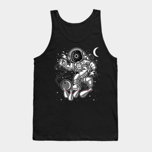 Astronaut Bowling Cardano ADA Coin To The Moon Crypto Token Cryptocurrency Blockchain Wallet Birthday Gift For Men Women Kids Tank Top